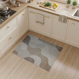 Beige and Neutral Abstract Neutral Beige Area Rug