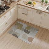 Organic Abstract Beige Neutral Abstract Area Area Rug