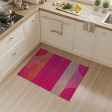 Vibrant Pink and Orange Geometric Area Rug