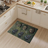 Whimsical Field Mice Meadow Area Rug