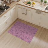 Playful Pink Bats and Stars Area Rug