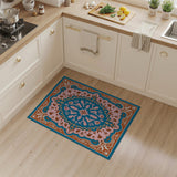 Multi-color and Patterns Teal Pink Medallion Persian Area Rug
