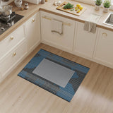 Abstract Blue Teal Geometric Abstract Area Rug