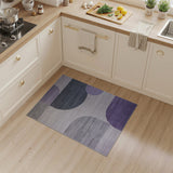 Geometric Modern Purple Grey Geometric Modern Area Rug