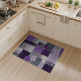 Geometric Modern Purple Purple Grey Geometric Abstract Area Rug