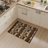 Bison Silhouette Heritage Rug in Brown Tan