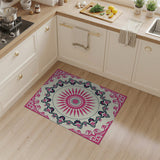Pink Mandala Sunburst Persian Rug