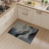 Abstract Halftone Mountain Waves Area Rug