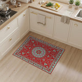 Multi-color and Patterns Red Persian Floral Medallion Area Rug
