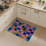 Vibrant Multi-Color Geometric Block Geometric Modern Area Rug