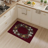Festive Pinecone Wreath Area Rug
