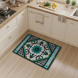 Teal Star Medallion Persian Area Rug