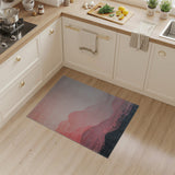 Pink Layered Mountain Abstract Area Rug