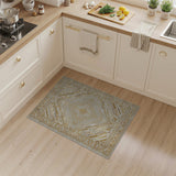 Gold Geometric Heritage Tribal Area Rug