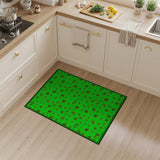 Green Playful Shamrock Clover Green Area Rug