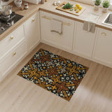 Ornate Gold Cross Star Area Rug