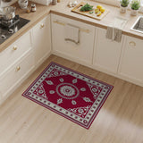 Red Elegant Red Persian Floral Medallion Area Rug