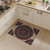 Vintage Pink Floral Mandala Floral Vintage Area Rug