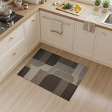 Grey Modern Grey Geometric Area Rug