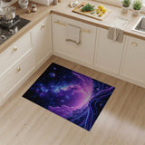 Cosmic Purple Nebula Canyon Area Rug