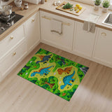 ODIKA Washable Cartoon Dinosaur Kids Area Rug, Non-Slip & Low Pile Play Mat