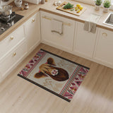 Shaggy Highland Cow Southwestern Area Rug