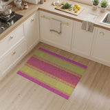 Vibrant Pink Yellow Geometric Lattice Area Rug