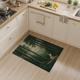 Vintage Forest Trail Washable Area Rug - Low Pile