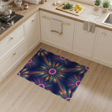 Neon Light Bulb Burst Area Rug