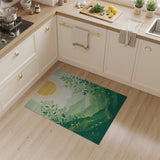 Golden Sun Over Lush Green Valley Area Rug