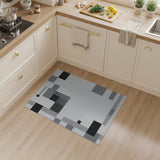 Black and White Geometric Modern Geometric Black White Abstract Area Rug