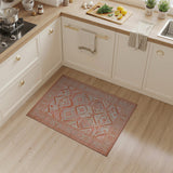 Southwestern Terracotta Diamond Geometric Southwestern Rug