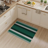 Bold Vertical Green Stripe Area Rug