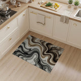 Abstract Fluid Wave Area Rug