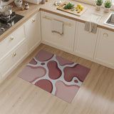Blush Pink Organic Shapes Area Rug