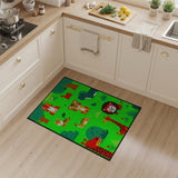 Playful Jungle Animals Kids Cartoon Rug