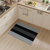 Geometric Modern Bold Black White Vertical Stripe Geometric Rug