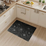 Ornate Grey Star Filigree Area Rug