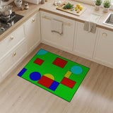Vibrant Geometric Shapes Area Rug