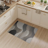 Modern Geometric Abstract Neutral Area Rug