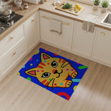 Playful Cartoon Cat Area Rug