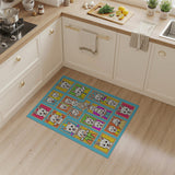 Cute Cartoon Puppy Portrait Gallery Area Rug