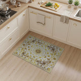 Traditional Persian Elegant Gold Persian Medallion Area Rug