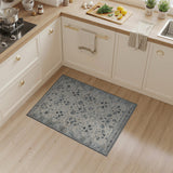Blue and Teal Cream Blue Floral Persian Area Rug