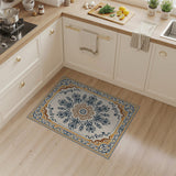 Navy Gold Medallion Traditional Persian Area Rug