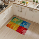 Happy Sun Multi-Color Cartoon Area Rug