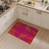 Multi-color and Patterns Vibrant Pink Orange Geometric Area Rug
