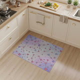 Constellation Hearts Stars Pastel Rug