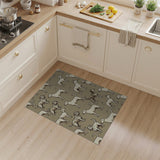 Charming White Dog Breeds Pattern Area Rug