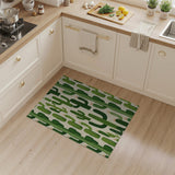 Whimsical Green Cactus Repeat Area Rug
